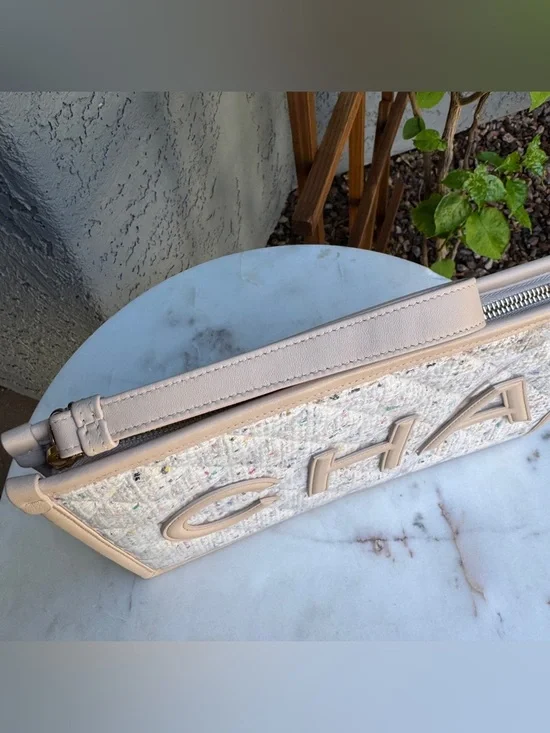 Chanel Tweed PVC Large Wristlet Clutch - Picture 8 of 16